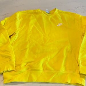Nike Men's Vibrant Yellow Crewneck Sweater